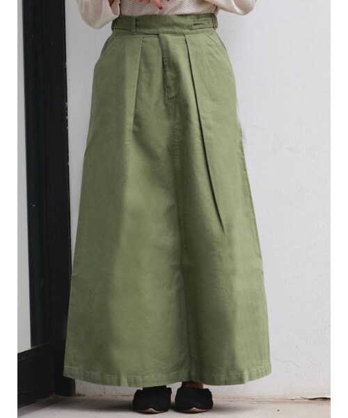 Ungrid（アングリッド）の「ウエストデザインミリタリースカート（スカート・レディース・カーキ/ベージュ・M/S）」の4枚目の写真