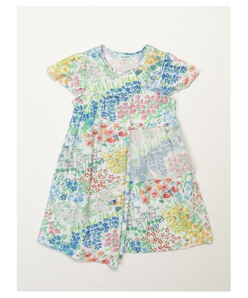 こもれびのお庭プリントワンピース