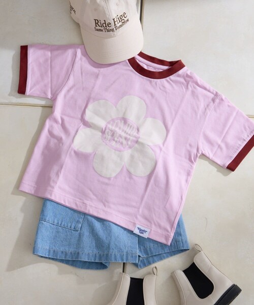 CIAOPANIC TYPY（チャオパニックティピー）の「【KIDS】【プチプラ】アソート柄リンガーTEE（Tシャツ/カットソー・キッズ・パープル/バーガンディー/ネイビー/ミント/ブルー/レッド/イエロー/オレンジ・XL/L/XXL/S/M）」の6枚目の写真