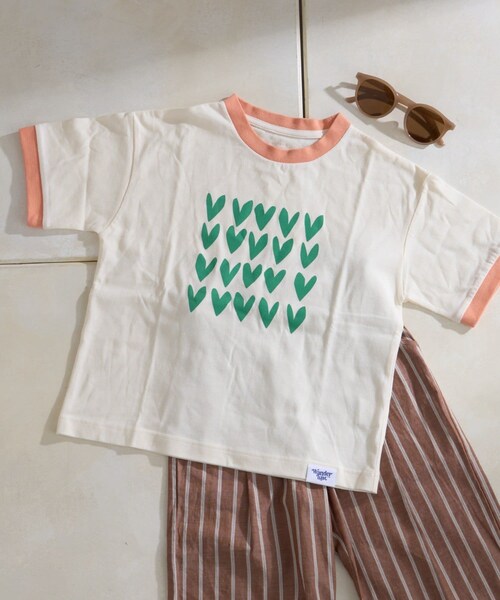 CIAOPANIC TYPY（チャオパニックティピー）の「【KIDS】【プチプラ】アソート柄リンガーTEE（Tシャツ/カットソー・キッズ・パープル/バーガンディー/ネイビー/ミント/ブルー/レッド/イエロー/オレンジ・XL/L/XXL/S/M）」の8枚目の写真