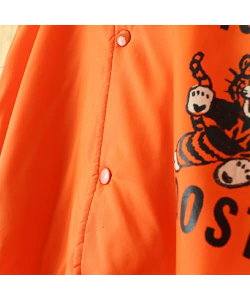 --（--）の「70s 80s USA製 Pla-Jac MASSILLON TIGERS ナイロン コーチ ジャケット メンズM オレンジ ライナー付き アメリカ古着（ナイロンジャケット・レディース・オレンジ・M）」の3枚目の写真