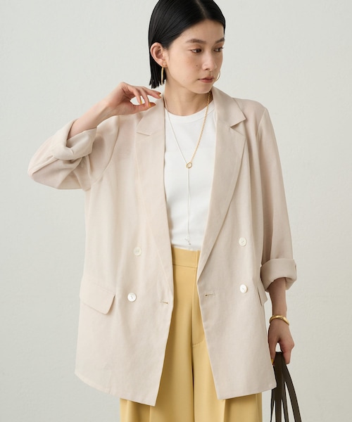 【タグ付き未使用】【Loungedress】TRジャケット （beige） パル PAL 【Loungedress】TRジャケット （beige） -アウトレット