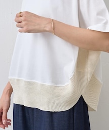 BEARDSLEY（ビアズリー）の「ニットコンビカットソー（Tシャツ/カットソー）」