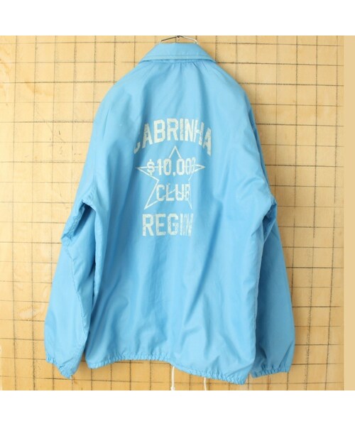 --（--）の「70s 80s USA製 Pla-Jac ナイロン コーチ ジャケット メンズM ライトブルー ライナー付き アメリカ古着（ナイロンジャケット・レディース・ブルー・M）」の5枚目の写真