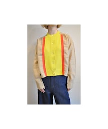 blanc basque | アランニットラミーブラウス(カーディガン/ボレロ)