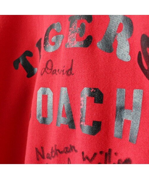 --（--）の「80s 90s USA製 MERVYN'S プリント スウェット レッド メンズM アメリカ古着（スウェット・レディース・レッド・M）」の3枚目の写真