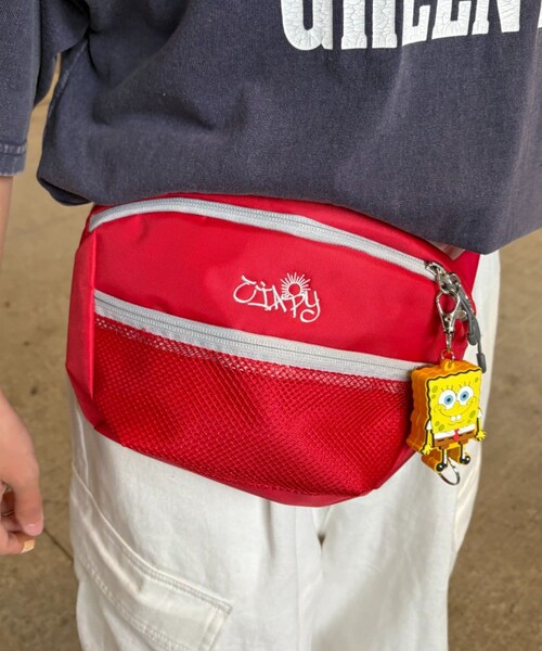 CIAOPANIC TYPY（チャオパニックティピー）の「【UNISEX】メッシュポケットウエストポーチ（ボディバッグ/ウエストポーチ・レディース・オレンジ/レッド/ブルー/ブラック/グリーン・ONE）」の5枚目の写真