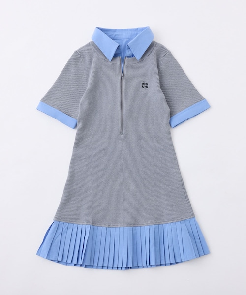 【Nono企画】ドッキングプリーツ半袖ワンピ Nono企画】ドッキングプリーツ半袖ワンピ | one after another