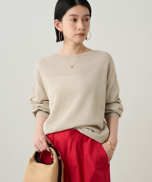 LOUNGEDRESS(ラウンジドレス)の「和紙クルーニット(ニット/セーター LOUNGEDRESS(ラウンジドレス)の「和紙クルーニット(ニット/セーター