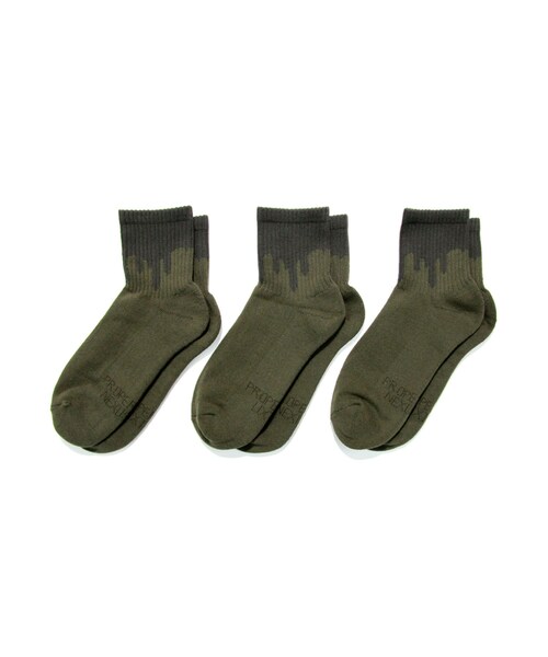 WHO'S WHO gallery(フーズフーギャラリー)の「【3PACK】LIXTICK×NEXUSVII. DRIP SOX(ソックス/靴下・メンズ・カーキ・F)」の1枚目の写真
