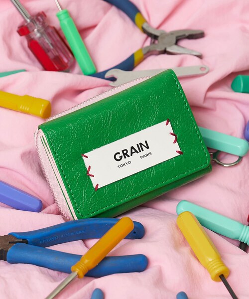 CIAOPANIC（チャオパニック）の「4/3(木)0:00～販売開始【GRAIN/グレイン】三つ折りバイカラーウォレット（財布/小物・レディース・ブルー/グリーン/イエロー/ブラウン/ピンク・FREE）」の3枚目の写真