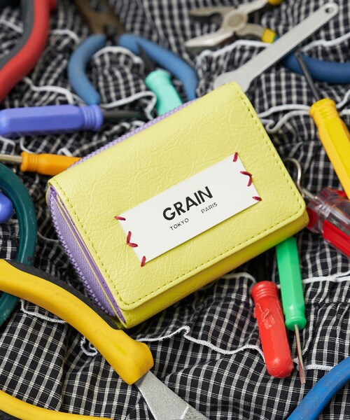 CIAOPANIC（チャオパニック）の「4/3(木)0:00～販売開始【GRAIN/グレイン】三つ折りバイカラーウォレット（財布/小物・レディース・ブルー/グリーン/イエロー/ブラウン/ピンク・FREE）」の4枚目の写真