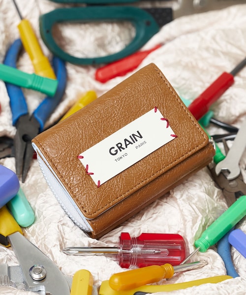 CIAOPANIC（チャオパニック）の「4/3(木)0:00～販売開始【GRAIN/グレイン】三つ折りバイカラーウォレット（財布/小物・レディース・ブルー/グリーン/イエロー/ブラウン/ピンク・FREE）」の2枚目の写真