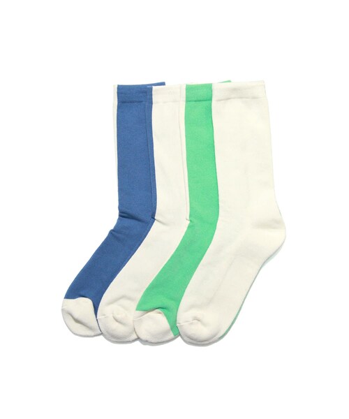 WHO'S WHO gallery(フーズフーギャラリー)の「【LIXTICK/リックスティック】 TWO FACE SOX(4)2PACK(ソックス/靴下・メンズ・アイボリー・F)」の1枚目の写真