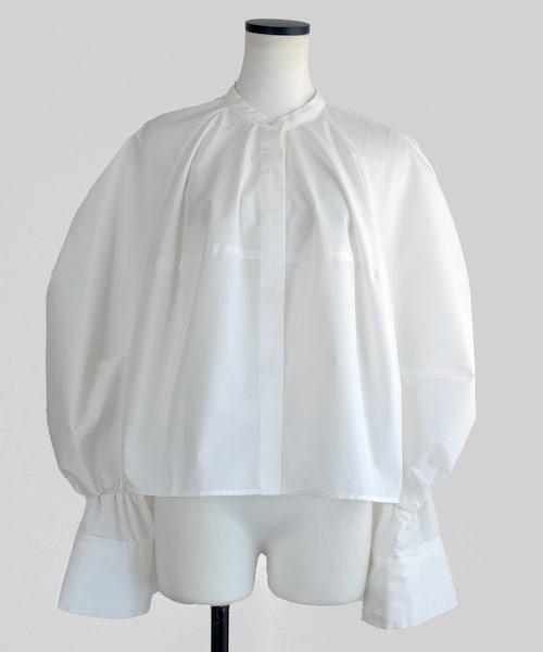 Marient（マリエント）の「キャンディスリーブコットンBL（シャツ/ブラウス・レディース・ブルー/ホワイト・FREE）」の2枚目の写真