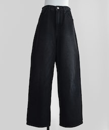 Marient | ワイドカーブブラックデニムPT(デニムパンツ)