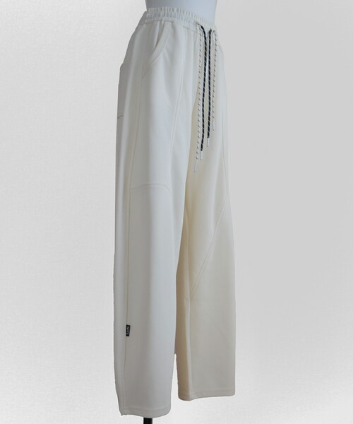 Marient（マリエント）の「カットワークWストリングPT（スウェットパンツ・レディース・ホワイト/グレー・FREE）」の3枚目の写真