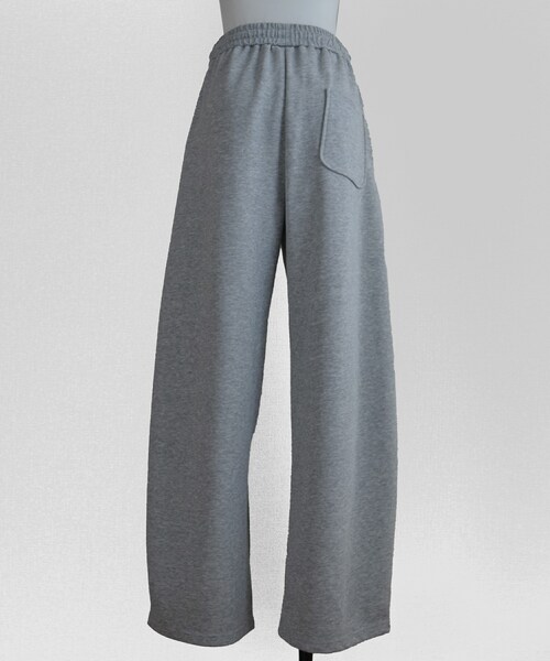 Marient（マリエント）の「カットワークWストリングPT（スウェットパンツ・レディース・ホワイト/グレー・FREE）」の4枚目の写真