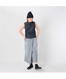 45R（フォーティファイブアール）の「ライ麦デニムのラップスカート