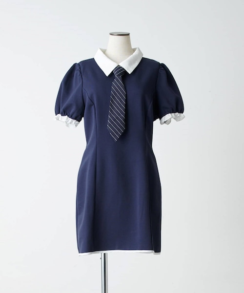 OLIVE des OLIVE(オリーブデオリーブ)の「3wayドッキングミニワンピ(ワンピース・レディース・ライトグレー/ブラック/ブラウン/ネイビー・FREE)」の4枚目の写真