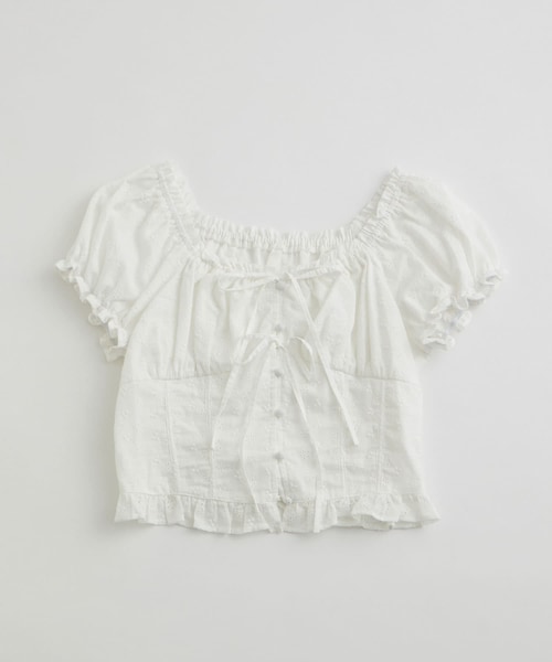 OLIVE des OLIVE（オリーブデオリーブ）の「ダブルリボンブラウス（トップス・レディース・ネイビー/オフホワイト/レッド・FREE）」の2枚目の写真