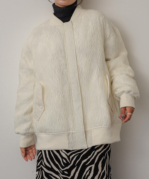 SENSE OF PLACE by URBAN RESEARCH（センスオブプレイスバイアーバンリサーチ）の「オーバーサイズMA-1（MA-1・レディース・BLACK/IVORY/BEIGE・one）」の14枚目の写真