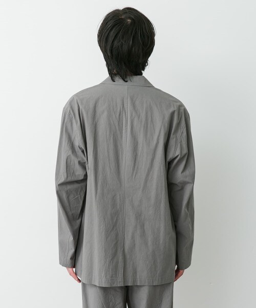URBAN RESEARCH DOORS(アーバンリサーチドアーズ)の「STILL BY HAND 強撚コットンオーバーサイズジャケット(テーラードジャケット・メンズ・INK BLACK/GREY・46/48)」の7枚目の写真