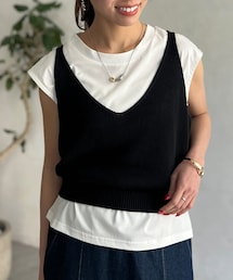 Chez toi | カット×ニットビスチェ(Tシャツ/カットソー)