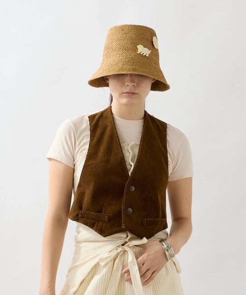 Omekashi(オメカシ)の「Lyllis(リリス) BASKET(ハット・レディース・ベージュ・F)」の1枚目の写真