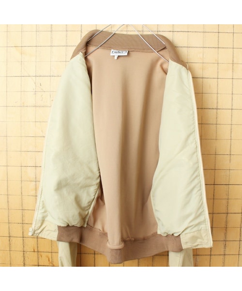 --(--)の「70s 80s USA製 ACTIONWEAR ジップアップ ジャケット ベージュ メンズM相当 ブルゾン アメリカ古着(ブルゾン・レディース・ベージュ・M)」の5枚目の写真