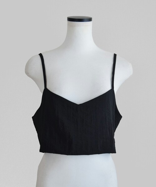 Marient（マリエント）の「レイヤードショートキャミソール（キャミソール・レディース・ホワイト/ブラック・FREE）」の2枚目の写真