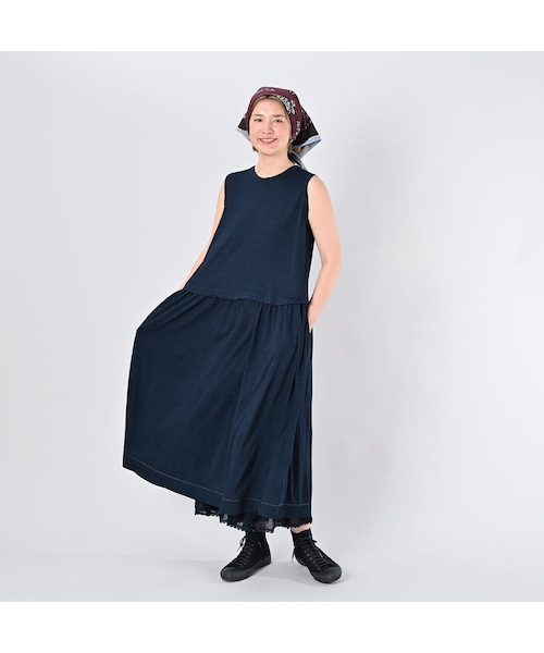 45R（フォーティファイブアール）の「スーピマ天竺のギャザードレス