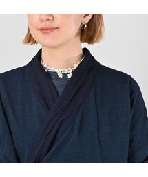 45R　スーピマ天竺のカシュクール（インディゴ） フリーサイズ ☆45R スーピマ天竺のカシュクール（インディゴ） フリーサイズ