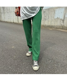 copine | セルフカットプリーツパンツ(グリーン)(その他パンツ)