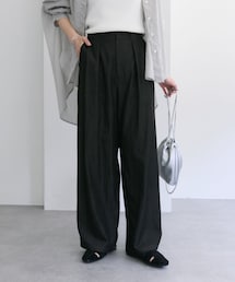 完売品✴︎ Pual ce cin ベルト付きタックパンツ PUAL CE CIN（ピュアルセシン）の「ベルト付きタックパンツ