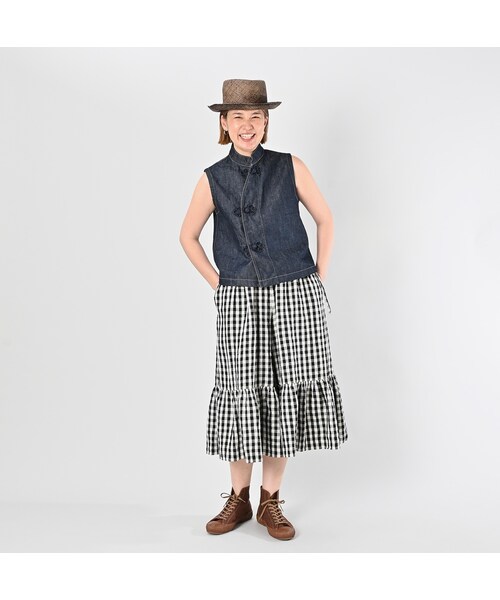 【新品】45R インド度詰リネンの ラッパー キュロット パンツ / 完売色 45R（フォーティファイブアール）の「インド度詰めリネンのラッパー