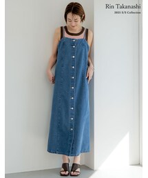 Re:EDIT（リエディ）の「コットンデニムフロントボタンキャミソールワンピース - ワンピース通販 | 人気レディースファッション - Re:EDIT（リエディ）（その他・レディース）」