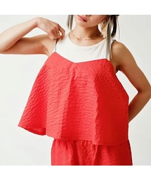 HCAE　bumpy fabric flare camisole