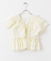 KBF | 多穿法交叉荷葉邊罩衫