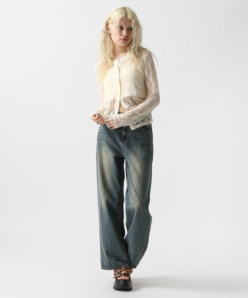 FOREVER 21（フォーエバー トゥエンティーワン）の「レースフーディー（トップス・ナチュラル08/ブラック09・FREE）」の20枚目の写真