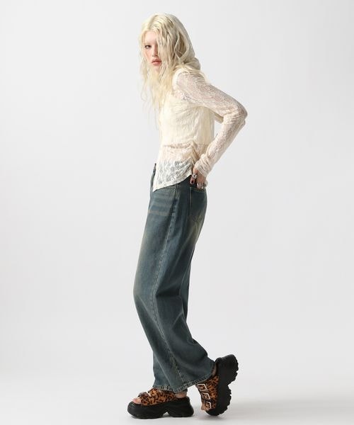 FOREVER 21（フォーエバー トゥエンティーワン）の「レースフーディー（トップス・ナチュラル08/ブラック09・FREE）」の21枚目の写真