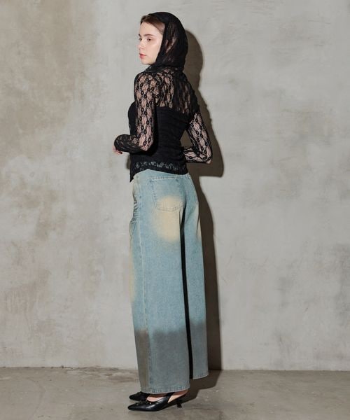 FOREVER 21（フォーエバー トゥエンティーワン）の「レースフーディー（トップス・ナチュラル08/ブラック09・FREE）」の5枚目の写真