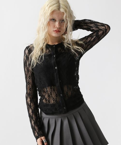 FOREVER 21（フォーエバー トゥエンティーワン）の「レースフーディー（トップス・ナチュラル08/ブラック09・FREE）」の17枚目の写真