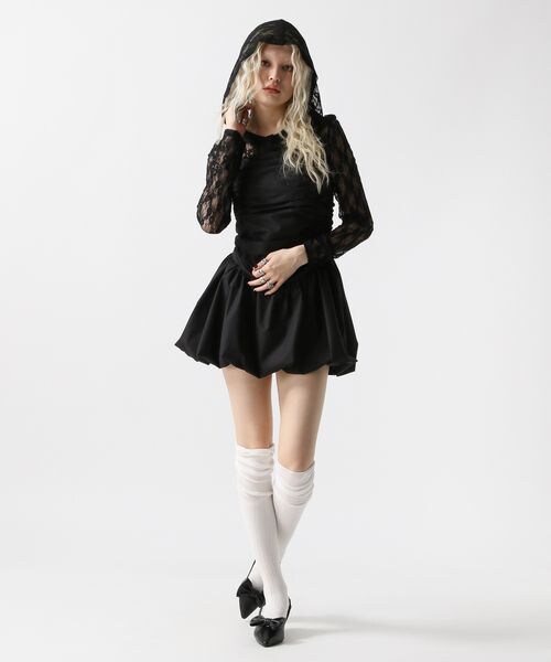 FOREVER 21（フォーエバー トゥエンティーワン）の「レースフーディー（トップス・ナチュラル08/ブラック09・FREE）」の11枚目の写真