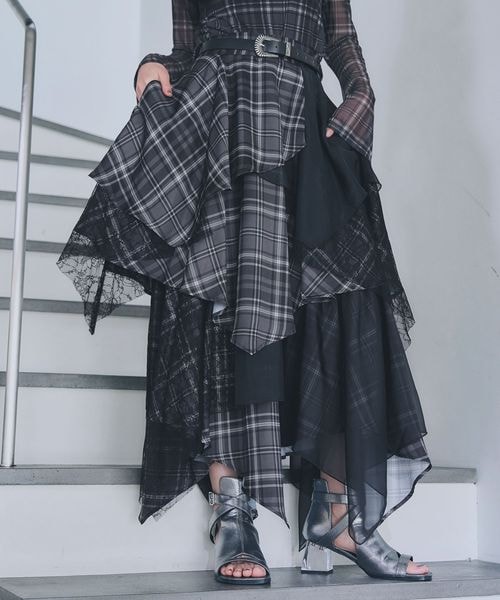 HARE（ハレ）の「MIXチェックランダムスカート（）」 - WEAR