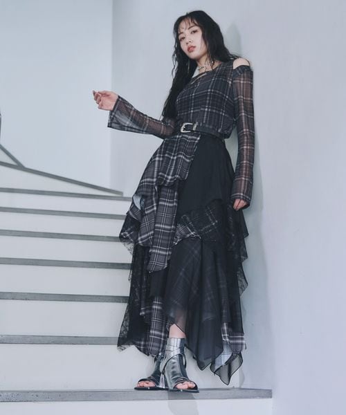 HARE（ハレ）の「MIXチェックランダムスカート（）」 - WEAR