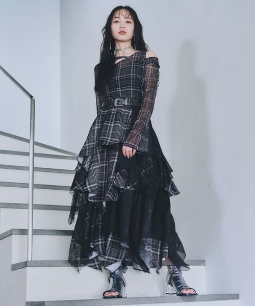 HARE（ハレ）の「MIXチェックランダムスカート（）」 - WEAR