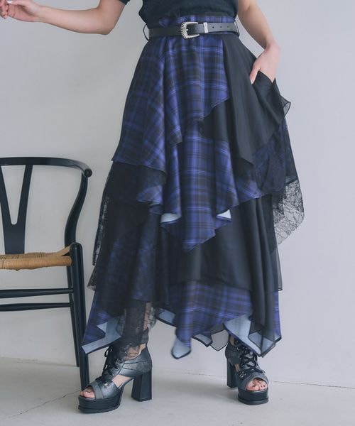美品 完売品 HARE MIXチェックランダムスカート 楽天市場】MIXチェックランダムスカート HARE ハレ スカート ロング