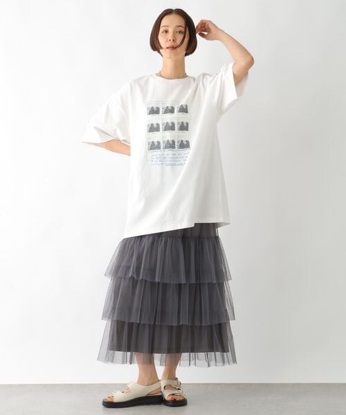 LEPSIM（レプシィム）の「ティアードチュールスカート（スカート・アイボリー08/チャコール18/レオパード51・FREE SIZE）」の15枚目の写真