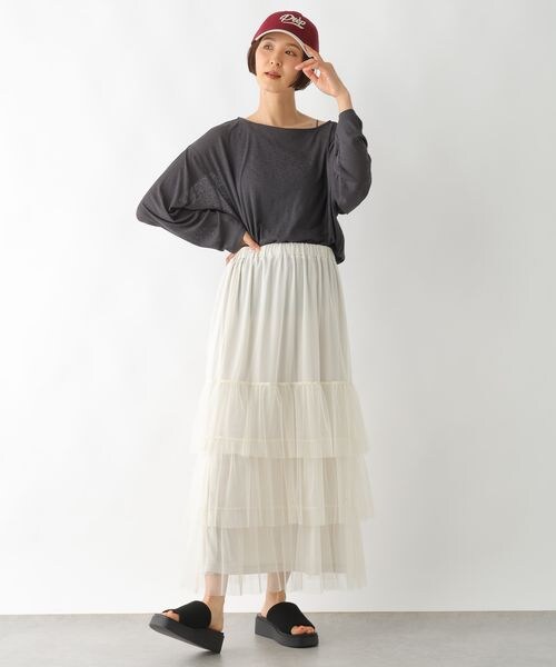 LEPSIM（レプシィム）の「ティアードチュールスカート（スカート・アイボリー08/チャコール18/レオパード51・FREE SIZE）」の8枚目の写真